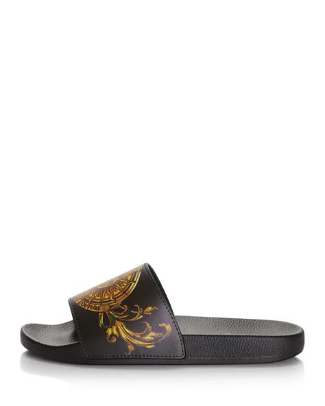 versace jeans couture men's gummy sun baroque slide sandals|Versace Jeans Couture Sandals and Slides for Men.